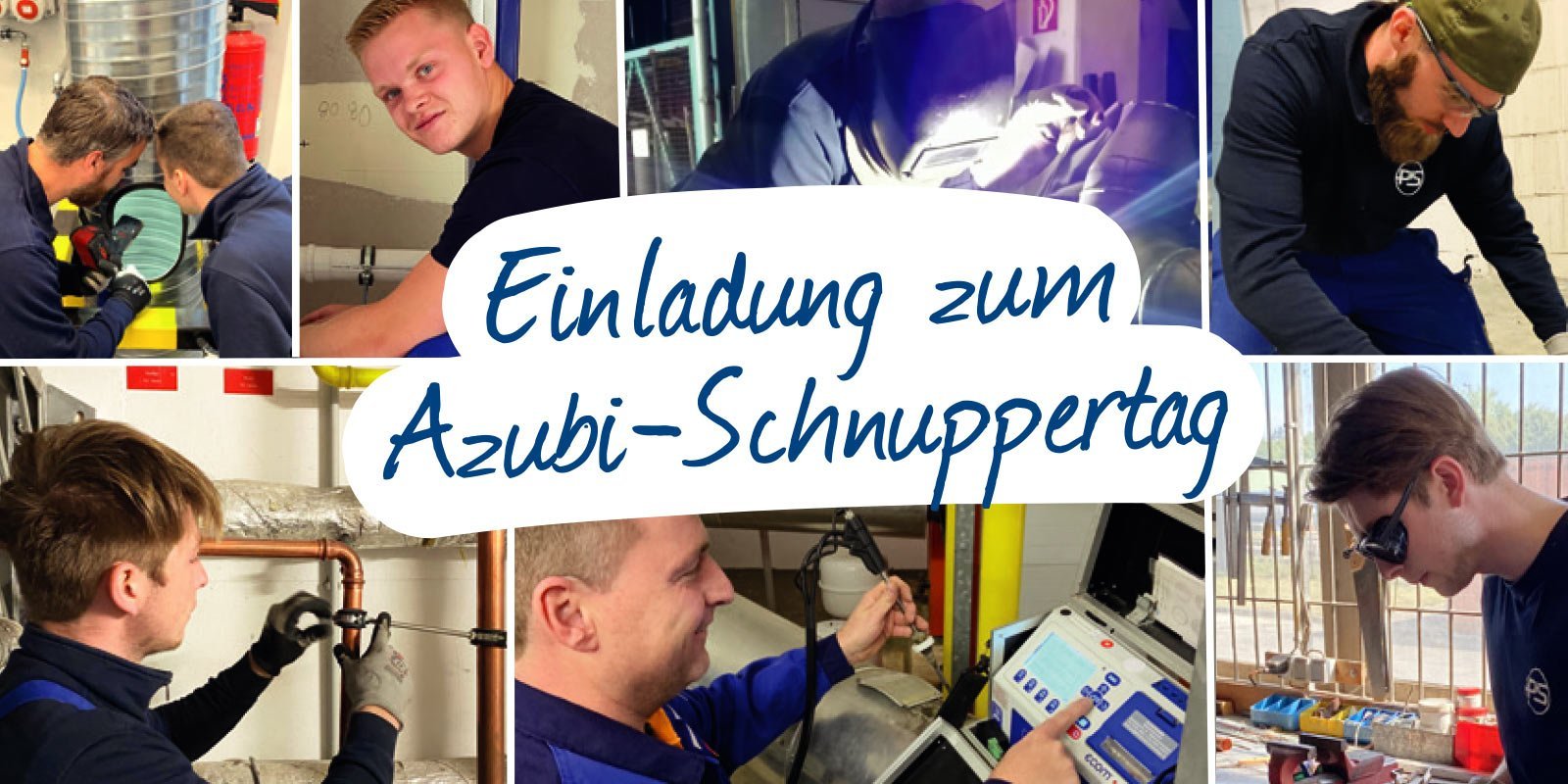 Eine Gruppe junger Auszubildender arbeitet an verschiedenen technischen Projekten in einer Werkstatt, voller Engagement und Teamgeist.
